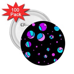 Blue And Purple Dots 2 25  Buttons (100 Pack) 