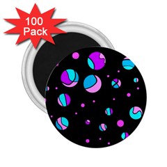 Blue And Purple Dots 2 25  Magnets (100 Pack) 