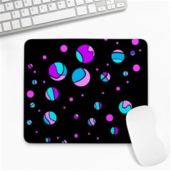 Blue And Purple Dots Large Mousepads