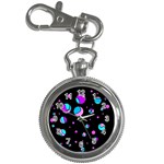 Blue and purple dots Key Chain Watches Front