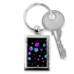 Blue And Purple Dots Key Chains (rectangle) 