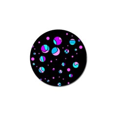 Blue And Purple Dots Golf Ball Marker (10 Pack)