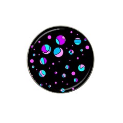 Blue And Purple Dots Hat Clip Ball Marker (4 Pack) by Valentinaart