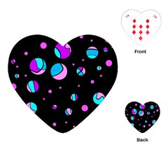 Blue And Purple Dots Playing Cards (heart) 