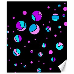 Blue And Purple Dots Canvas 8  X 10 