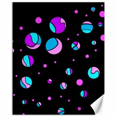 Blue And Purple Dots Canvas 16  X 20  