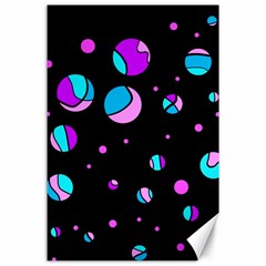 Blue And Purple Dots Canvas 24  X 36  by Valentinaart