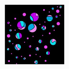 Blue And Purple Dots Medium Glasses Cloth (2-side)