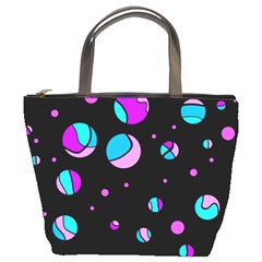 Blue And Purple Dots Bucket Bags