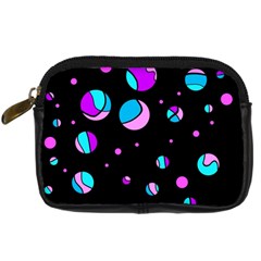 Blue And Purple Dots Digital Camera Cases