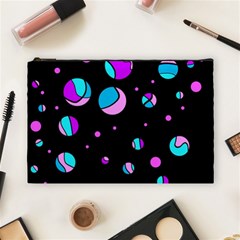 Blue And Purple Dots Cosmetic Bag (large) 