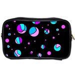 Blue and purple dots Toiletries Bags Front