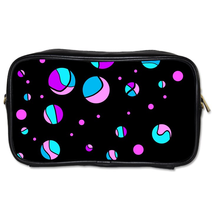 Blue and purple dots Toiletries Bags