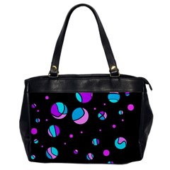 Blue And Purple Dots Office Handbags by Valentinaart