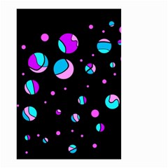 Blue And Purple Dots Small Garden Flag (two Sides) by Valentinaart