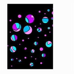 Blue And Purple Dots Large Garden Flag (two Sides) by Valentinaart