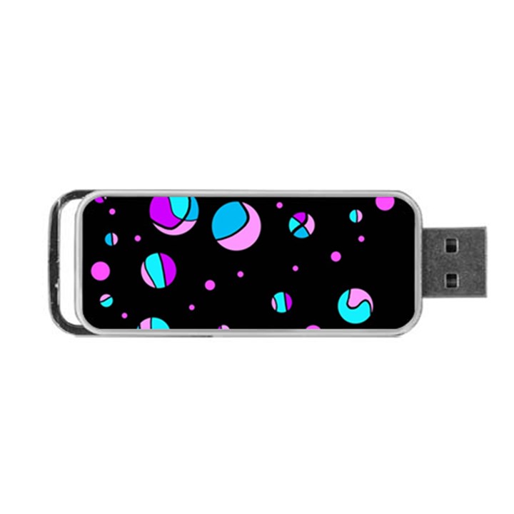 Blue and purple dots Portable USB Flash (Two Sides)