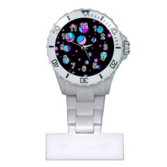 Blue And Purple Dots Plastic Nurses Watch