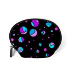 Blue and purple dots Accessory Pouches (Small)  Back