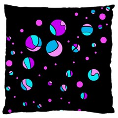 Blue And Purple Dots Standard Flano Cushion Case (one Side) by Valentinaart