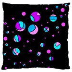 Blue and purple dots Large Flano Cushion Case (Two Sides) Front