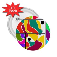 Colorful Windows  2 25  Buttons (10 Pack) 