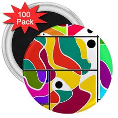 Colorful Windows  3  Magnets (100 Pack)