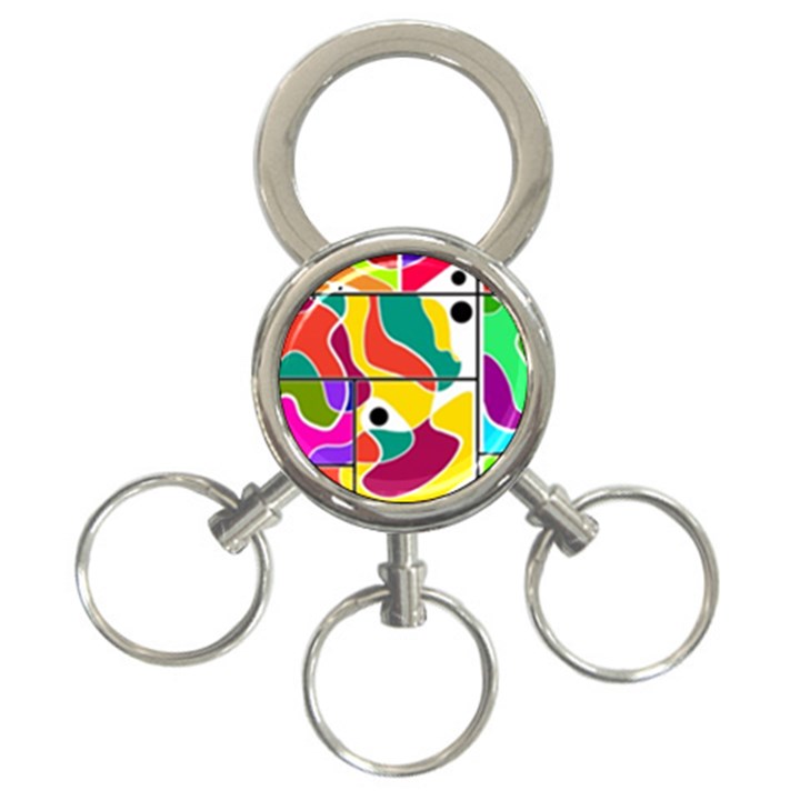 Colorful windows  3-Ring Key Chains