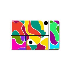 Colorful Windows  Magnet (name Card) by Valentinaart