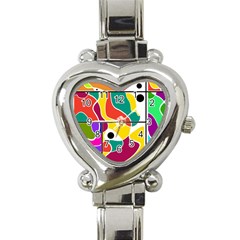 Colorful Windows  Heart Italian Charm Watch by Valentinaart