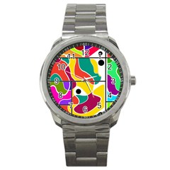 Colorful Windows  Sport Metal Watch