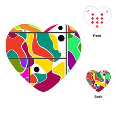 Colorful Windows  Playing Cards (heart)  by Valentinaart