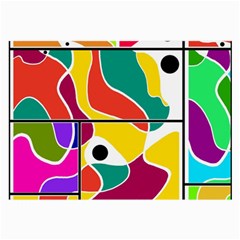 Colorful Windows  Large Glasses Cloth (2-side) by Valentinaart