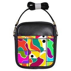 Colorful Windows  Girls Sling Bags