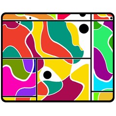 Colorful Windows  Fleece Blanket (medium) 