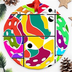 Colorful Windows  Ornament (round Filigree) 