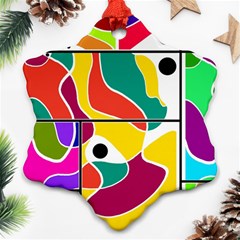 Colorful Windows  Ornament (snowflake) 