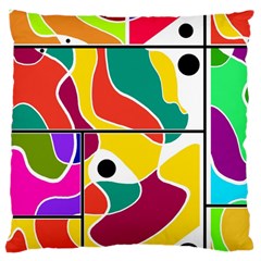 Colorful Windows  Large Cushion Case (one Side)