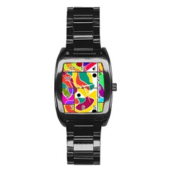 Colorful Windows  Stainless Steel Barrel Watch