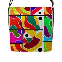 Colorful Windows  Flap Messenger Bag (l) 