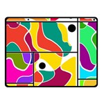 Colorful windows  Double Sided Fleece Blanket (Small)  45 x34  Blanket Back