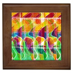 Abstract Sunrise Framed Tiles