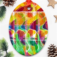 Abstract Sunrise Ornament (oval) 