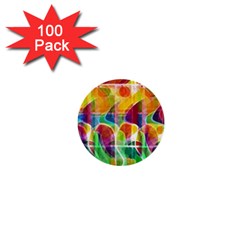 Abstract Sunrise 1  Mini Buttons (100 Pack) 