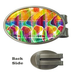 Abstract Sunrise Money Clips (oval) 