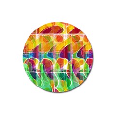 Abstract Sunrise Magnet 3  (round)