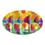 Abstract sunrise Oval Magnet Front