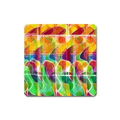 Abstract Sunrise Square Magnet