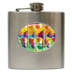 Abstract Sunrise Hip Flask (6 Oz)