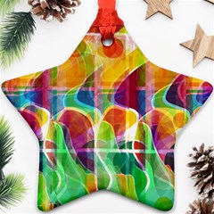 Abstract Sunrise Star Ornament (two Sides) 